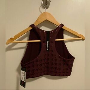 Peloton High Neck Houndstooth Show Up Sports Bra Size XS NWT